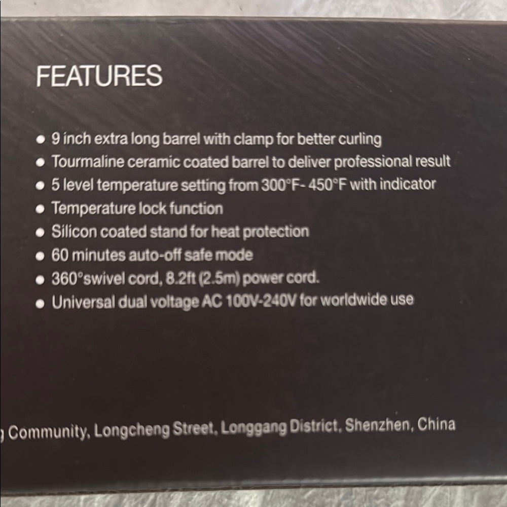 Lanvier 1.25  Black and Gold Curling Iron - Picture 2 of 2